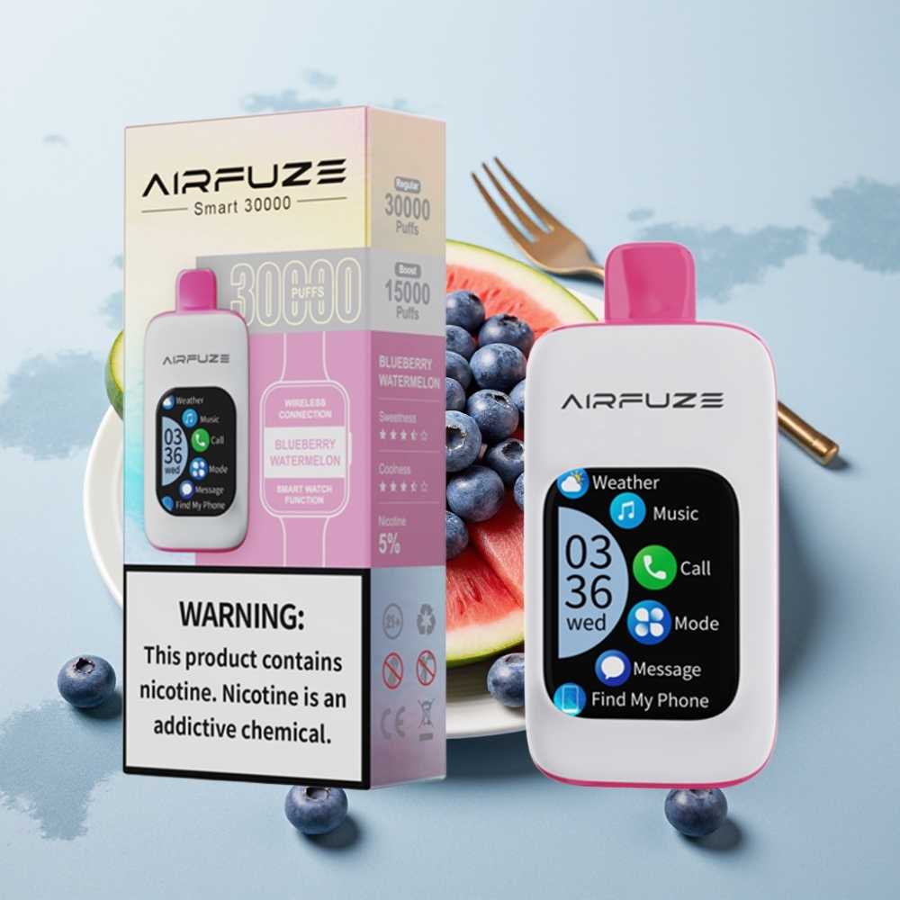 AirFuze Smart 30000 Puffs 5% Nicotine Blueberry Watermelon Disposable Vape