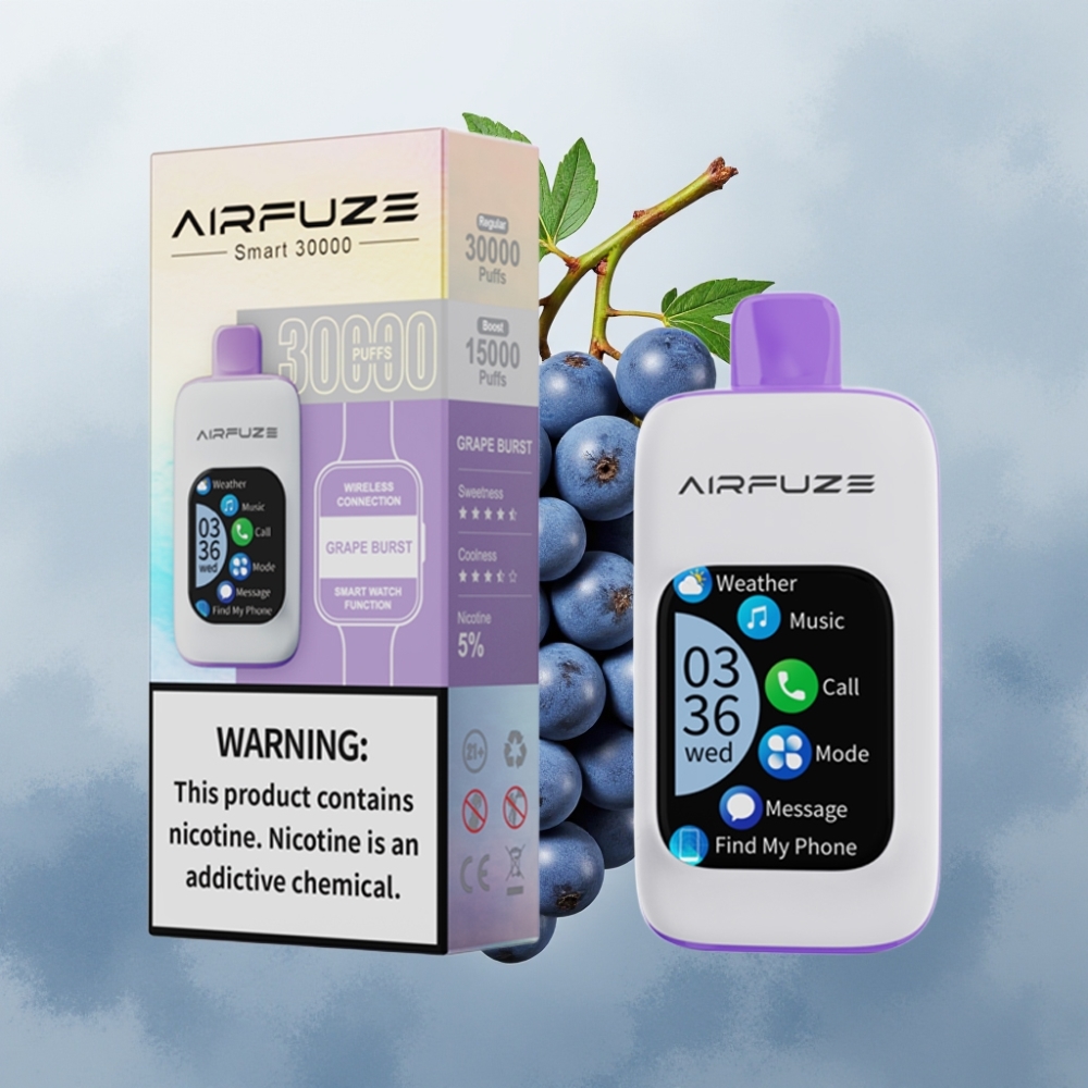 AirFuze Smart 30000 Puffs 5% Touch Screen Grape Burst