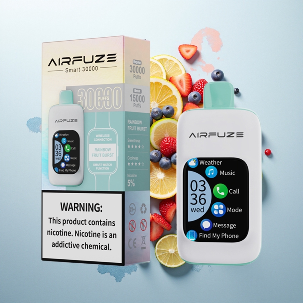 AirFuze Smart 30000 Puffs Disposable Vape Rainbow Fruit Burst 900mAh Type-C