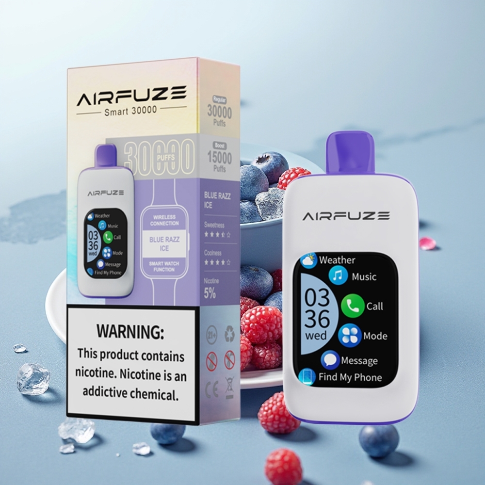 AirFuze Smart 30000 Puffs TFT Touch Blue Razz Ice